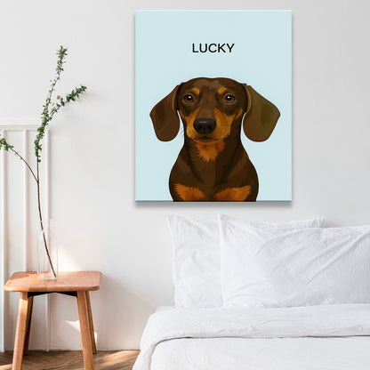 Custom Photo Minimalist Classic Dog Canvas Gift For Dog Lovers