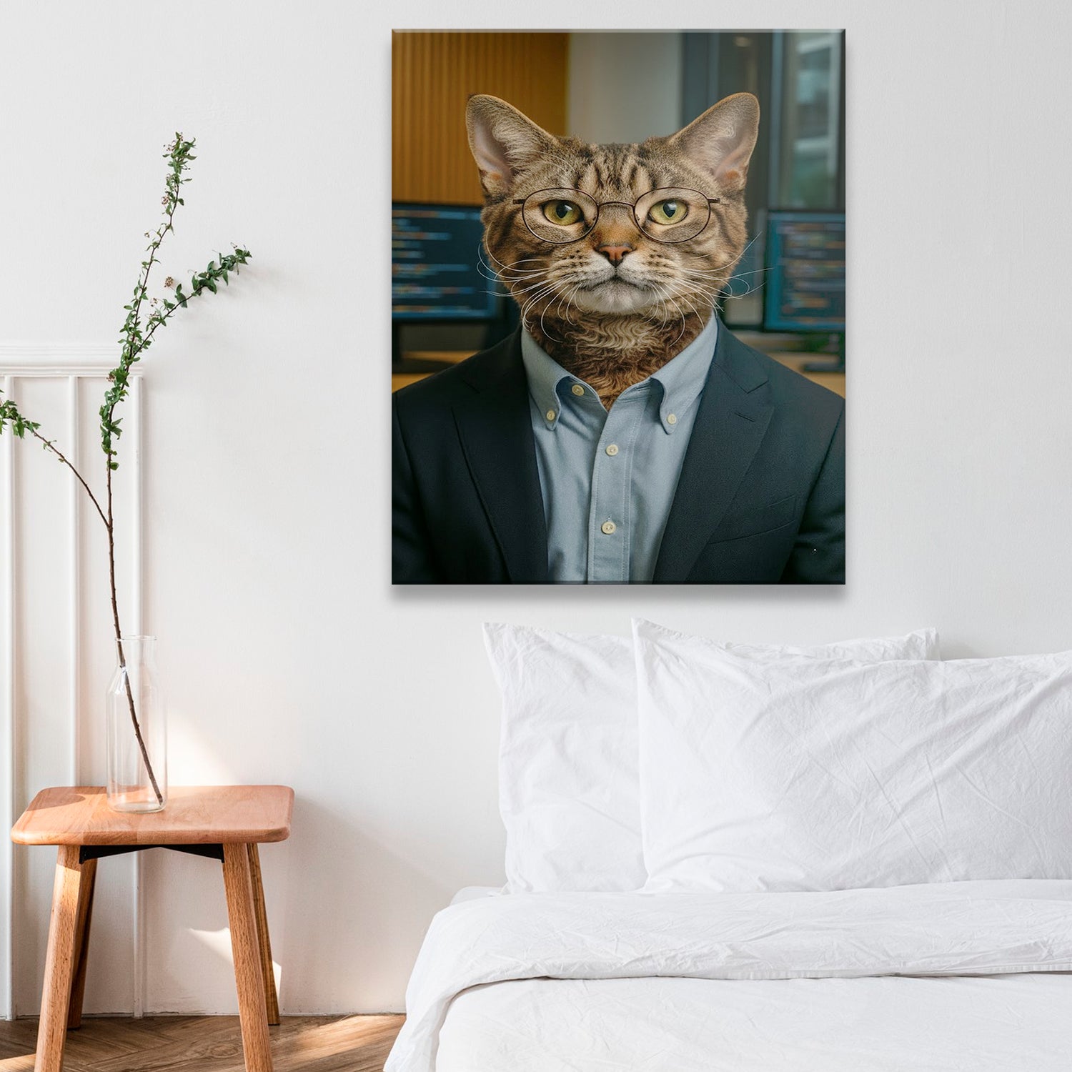 Custom Photo Software Developer Cat Canvas Gift For Cat Lovers