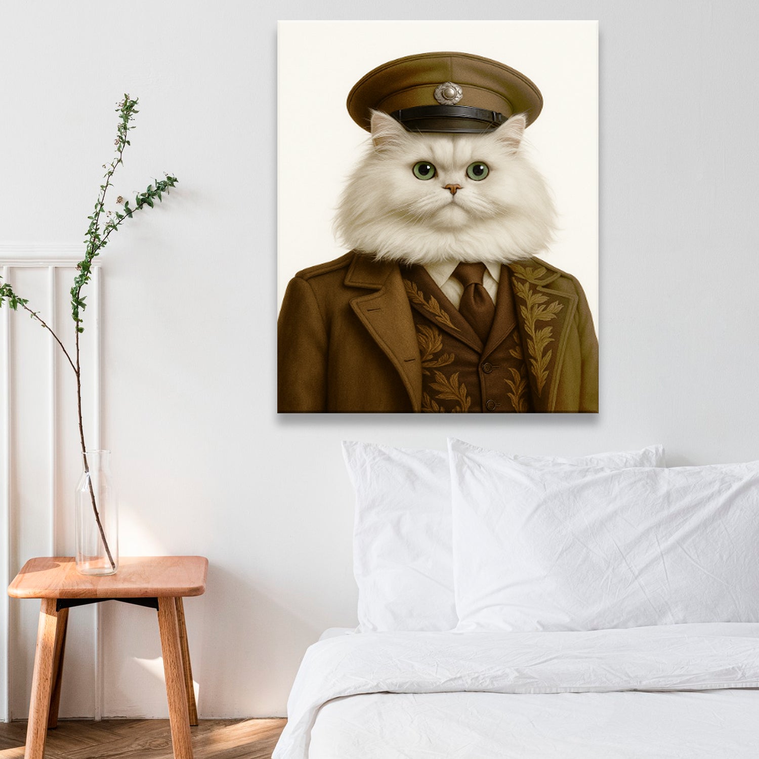 Custom Photo Captain Cat Canvas