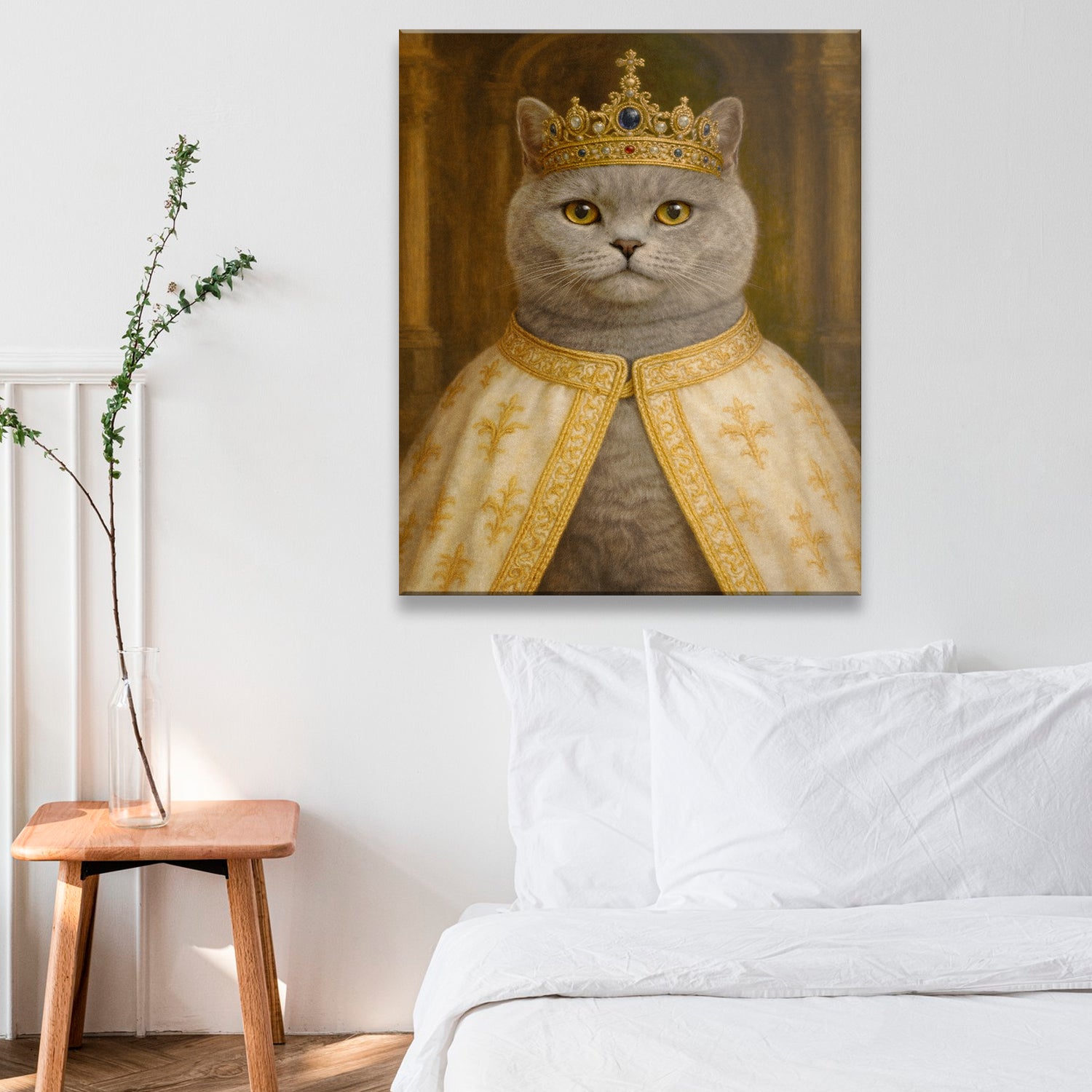 Custom Photo Cat Royal Style 07 Canvas Gift For Cat Lovers