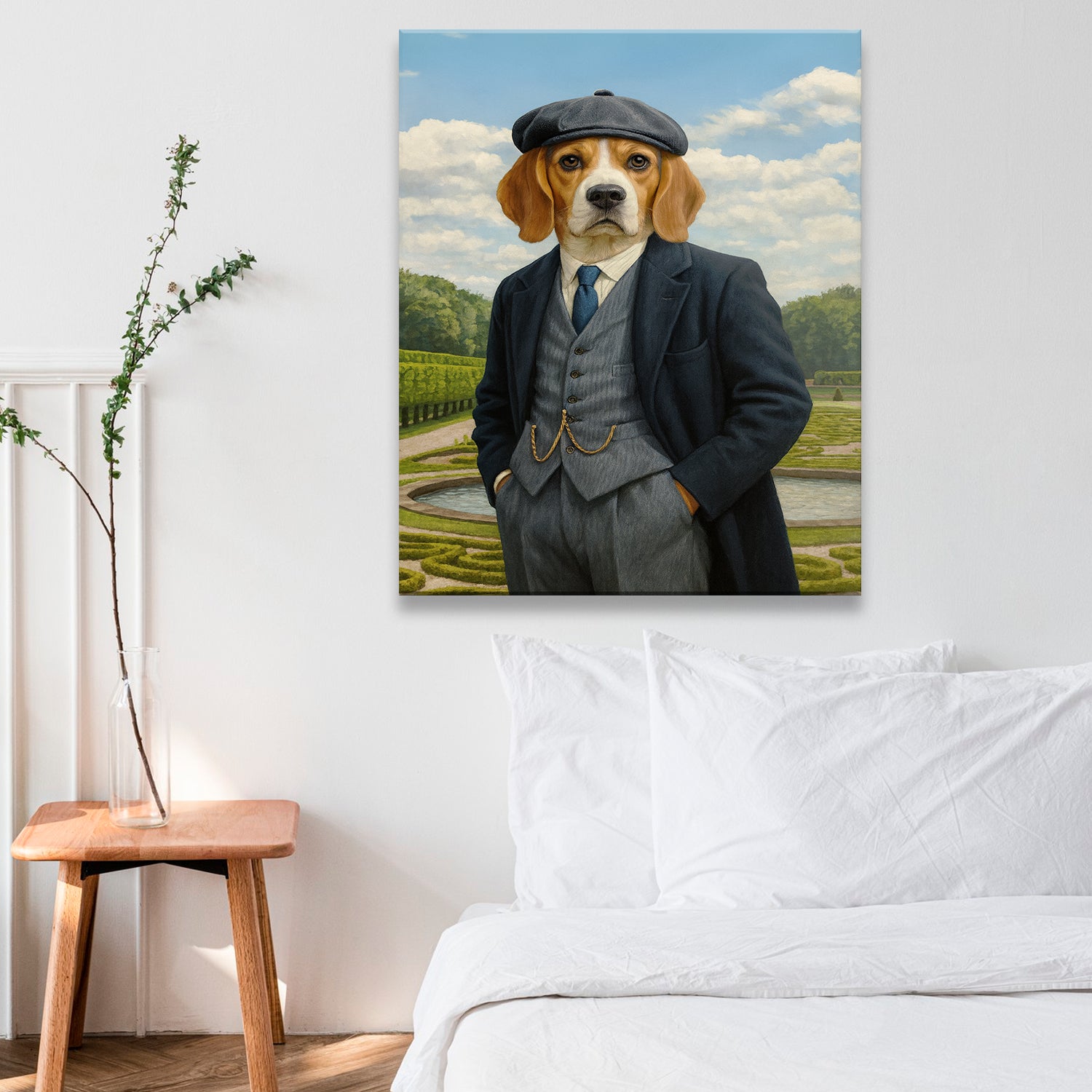 Custom Photo Pawky Blinder Dog Canvas