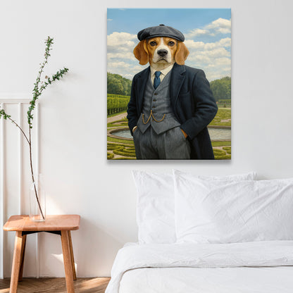 Custom Photo Pawky Blinder Dog Canvas