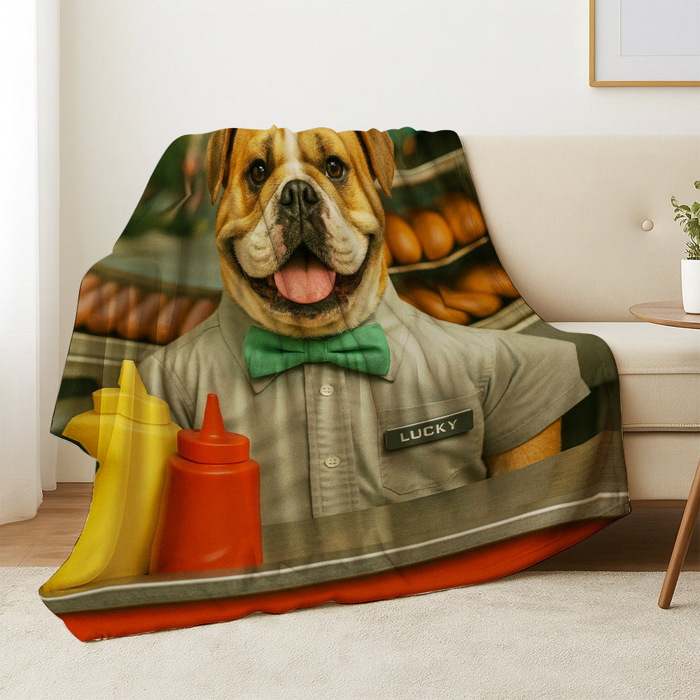 Custom Photo Hot Dog BlanketGift For Dog Lovers