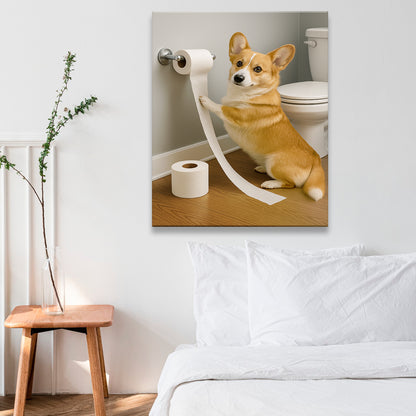 Custom Photo Dog Bathroom Style 18 Canvas Gift For Canvas