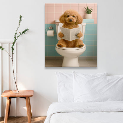 Custom Photo Dog Bathroom Style 8 Canvas Gift For Dog Lovers