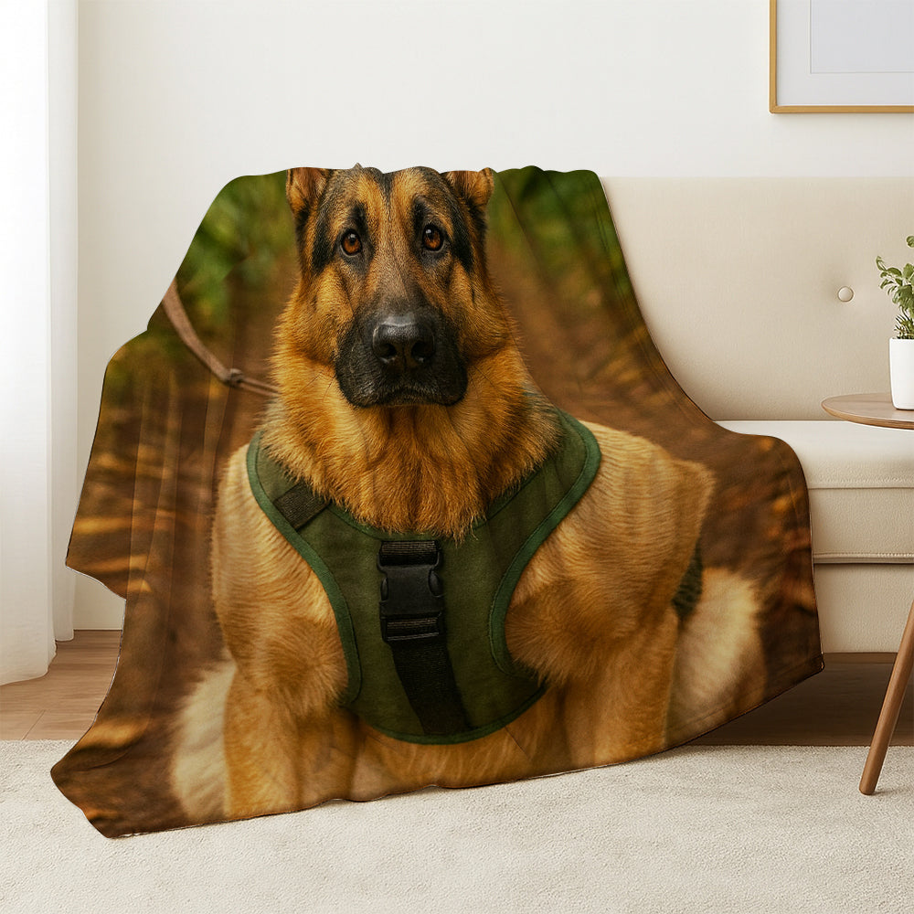 Custom Photo Hiking Dog BlanketGift For Dog Lovers