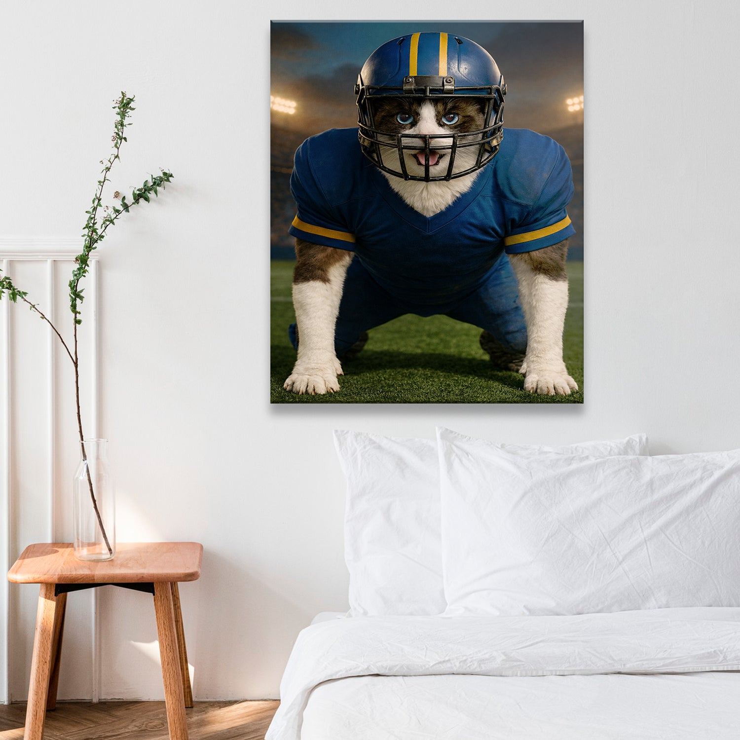 Custom Photo Football Player 2 Canvas Canvas Gift For Canvas Lovers