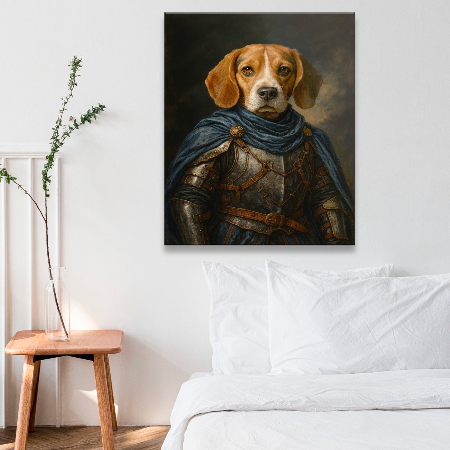 Custom Dog Photo Viking Canvas _ Gift For Dog Lovers