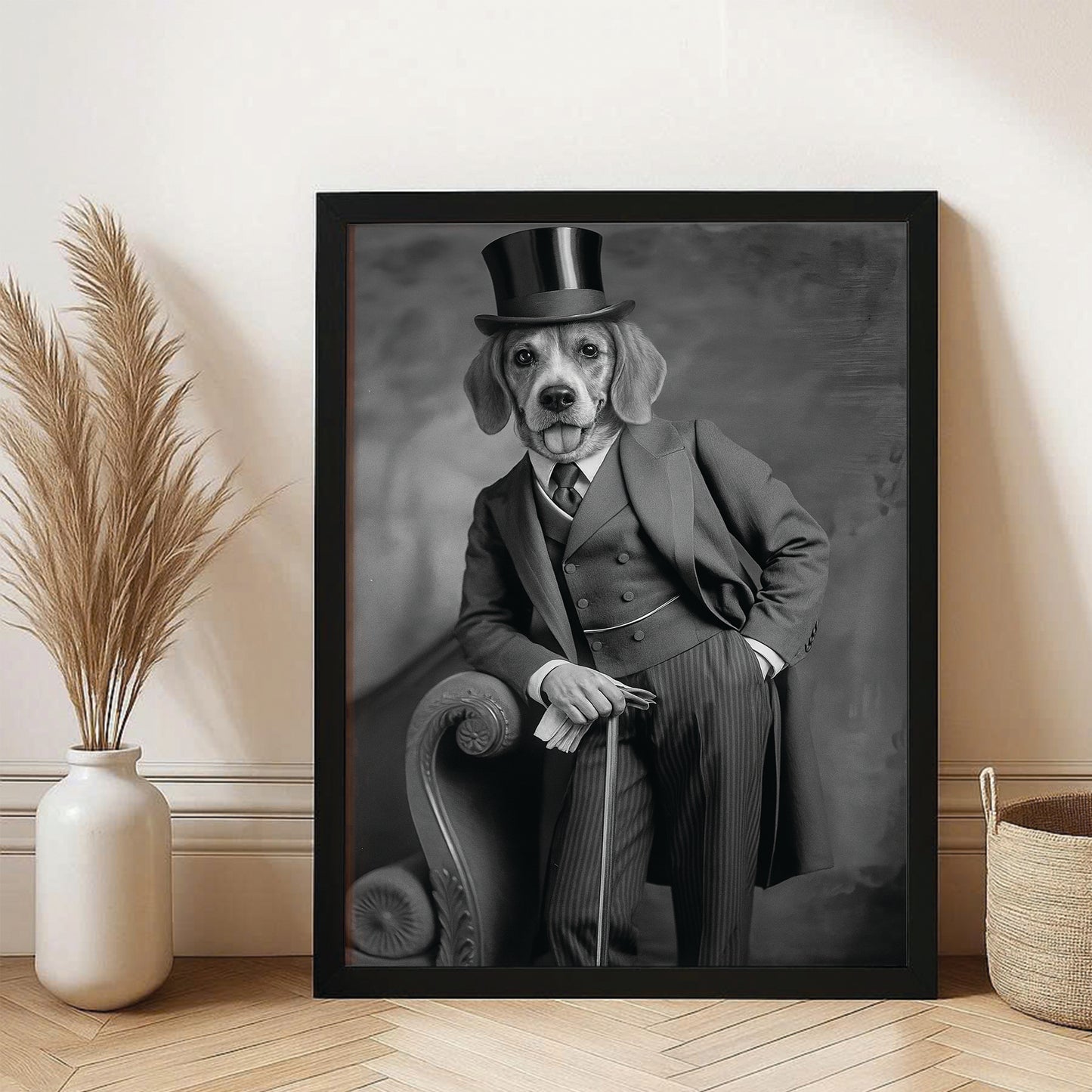 Custom Photo Gentleman Dog  Gift For Dog Lovers