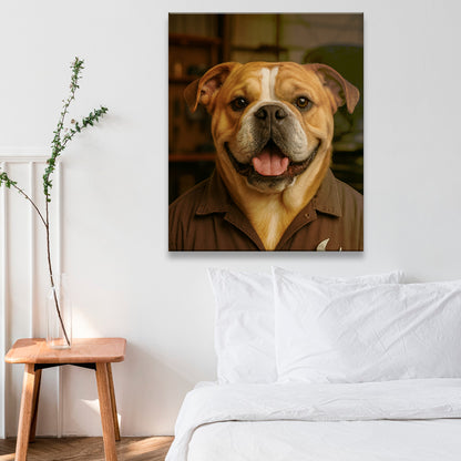 Custom Photo Mechanic Dog Canvas Gift For Dog Lovers