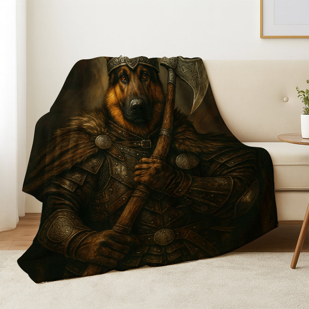 Custom Dog Photo Viking Warrior Blanket Gift For Dog