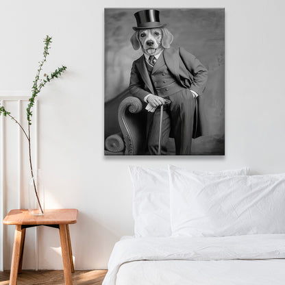Custom Photo Gentleman Dog  Gift For Dog Lovers