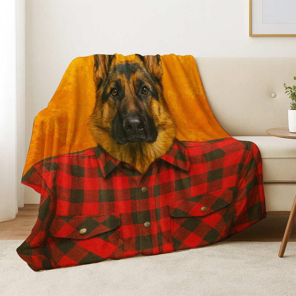 Custom Photo Dog In Red Shirt BlanketGift For Dog Lovers