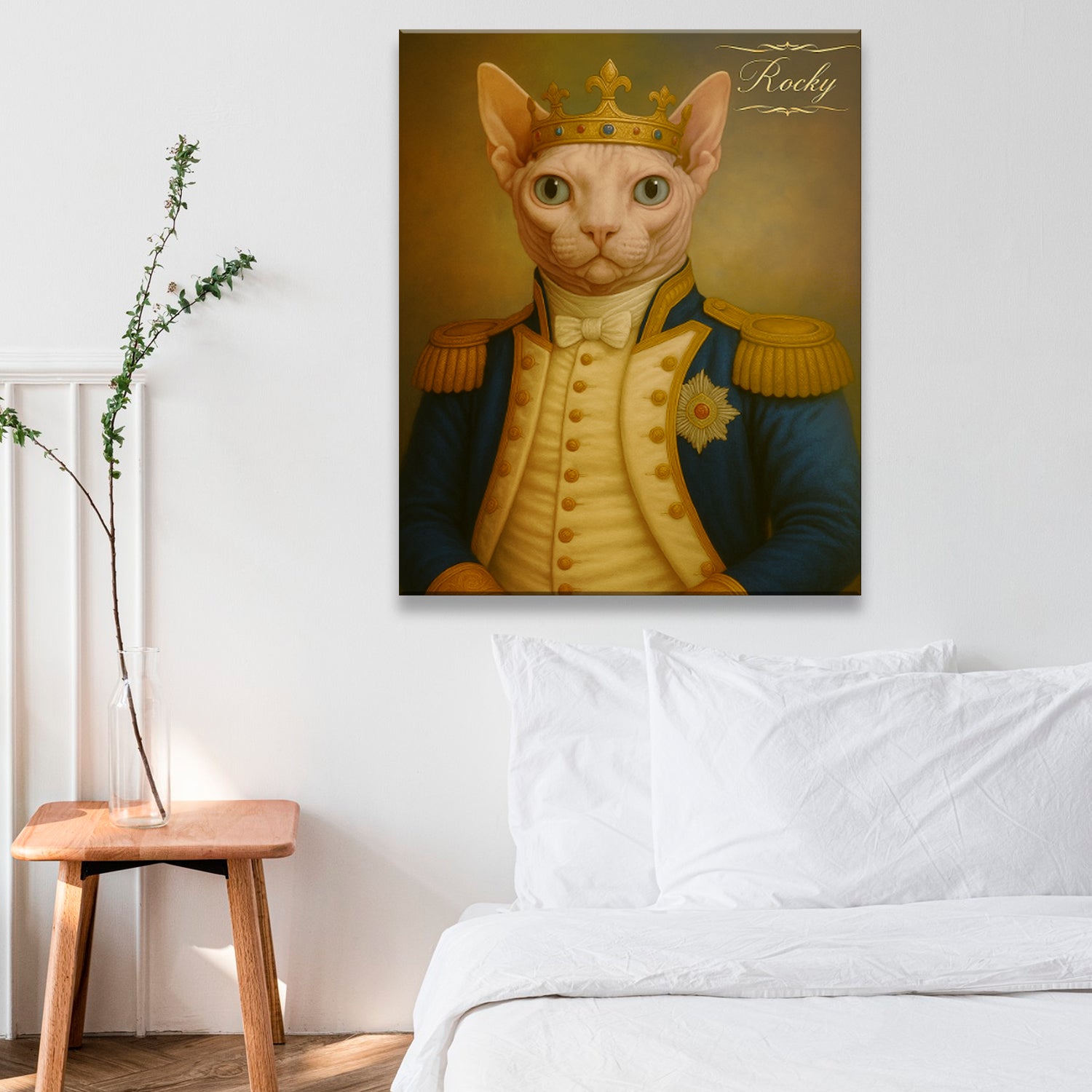 Custom Photo Great Captain Cat Canvas Gift For Cat Lovers