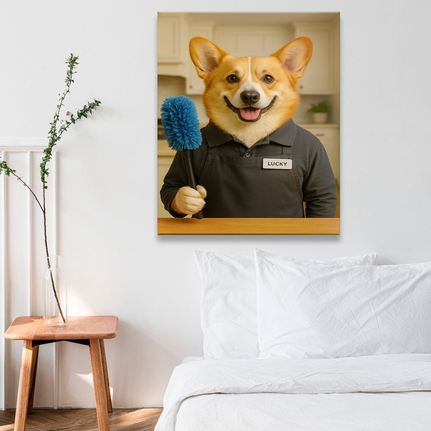 Custom Photo Housekeeper Dog Canvas Gift For Dog Lovers