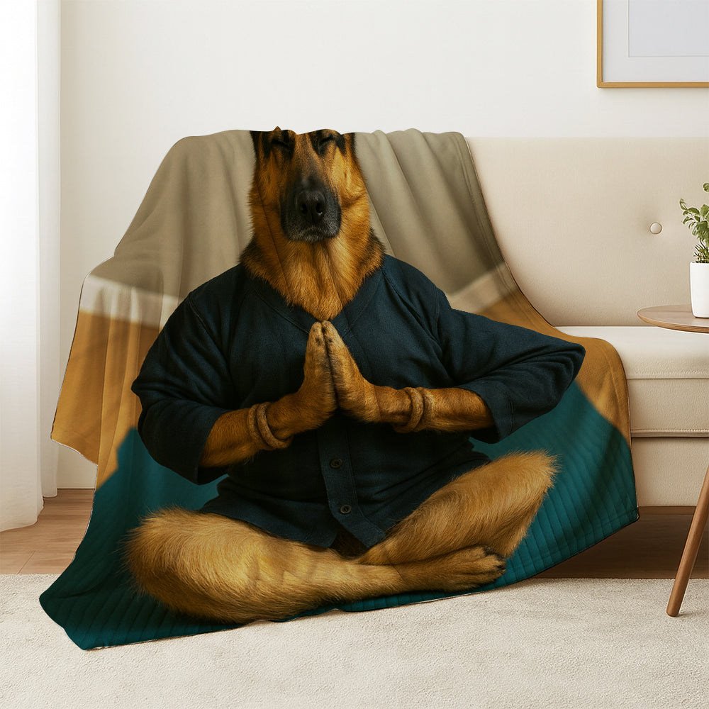 Custom Photo Yoga Dog BlanketGift For Dog Lovers