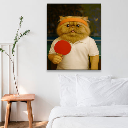 Custom Photo Table Tennis Cat Gift For Cat Lovers