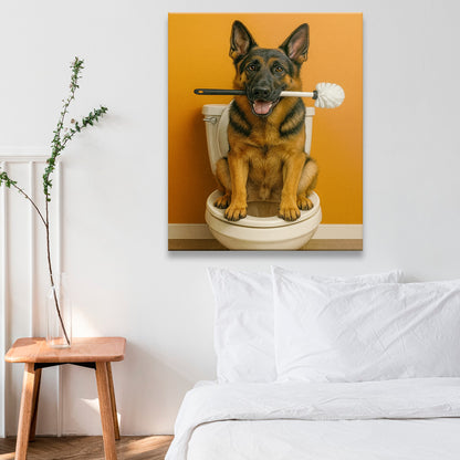 Custom Photo Dog Bathroom Style 31 Canvas Gift For Dog Lovers