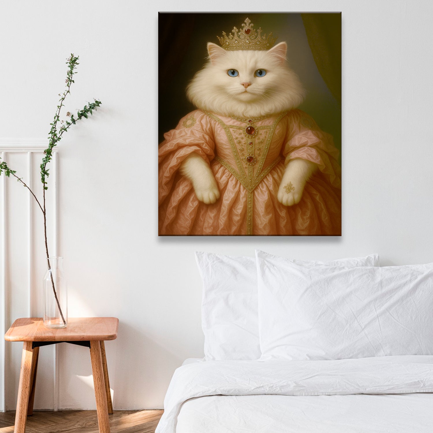 Custom Cat Queen Royal Canvas