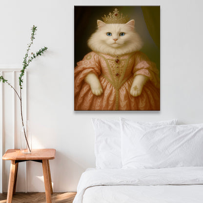 Custom Cat Queen Royal Canvas