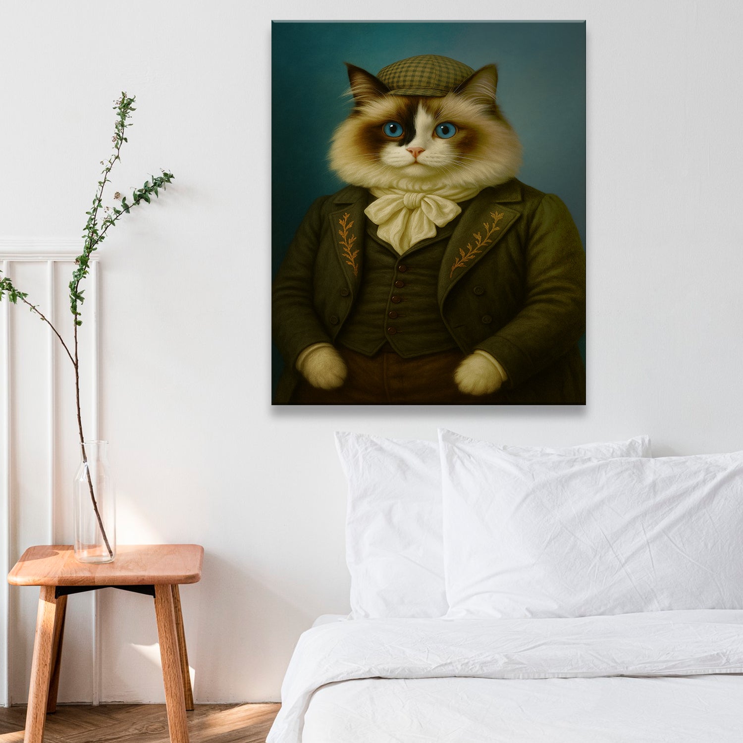 Custom Photo Detective Cat Canvas Gift For Cat Lovers