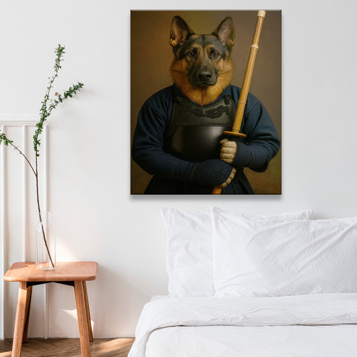 Custom Photo Kendo Dog Canvas Gift For Dog Lovers