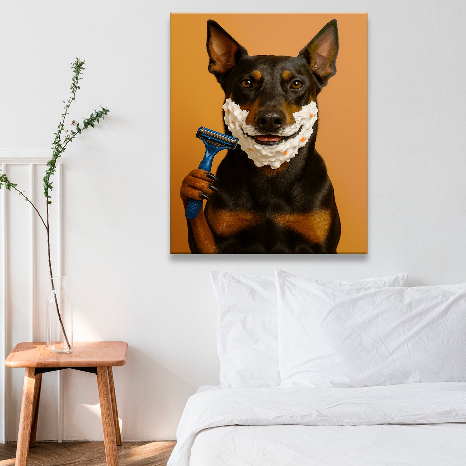 Custom Photo Dog Bathroom Style 36 Canvas Gift For Dog Lovers