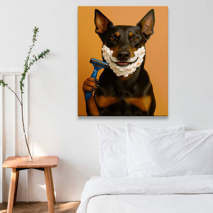 Custom Photo Dog Bathroom Style 36 Canvas Gift For Dog Lovers