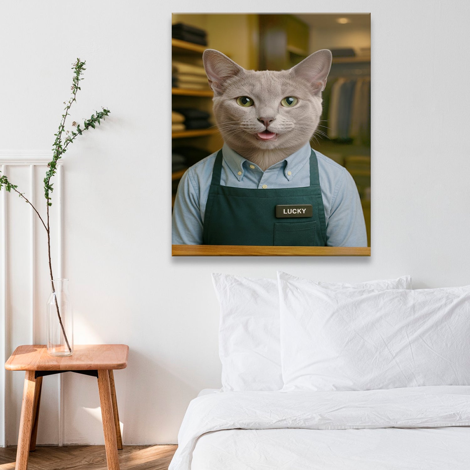 Custom Photo Clothing Store Cat Canvas Gift For Cat Lovers