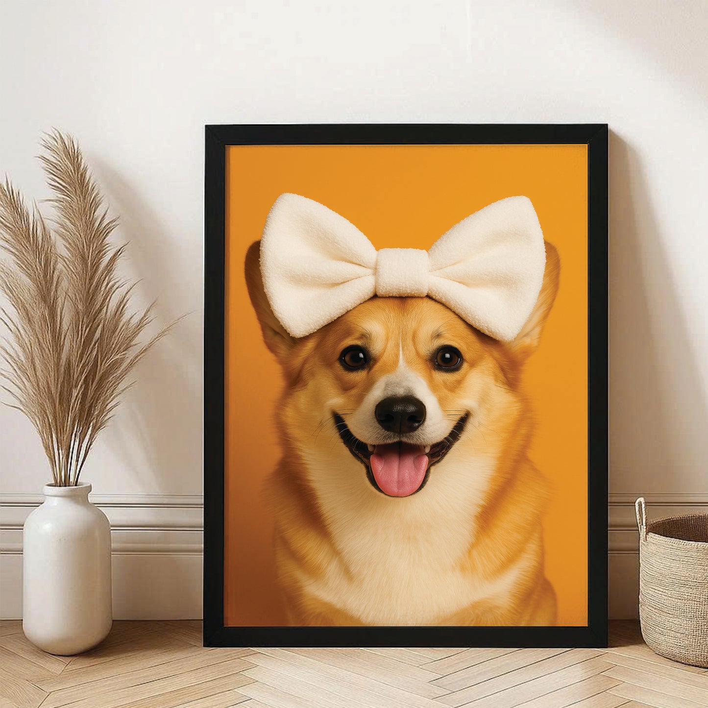 Custom Photo Dog Bathroom Style 37 Canvas Framed Wall Art Gift For Dog Lovers