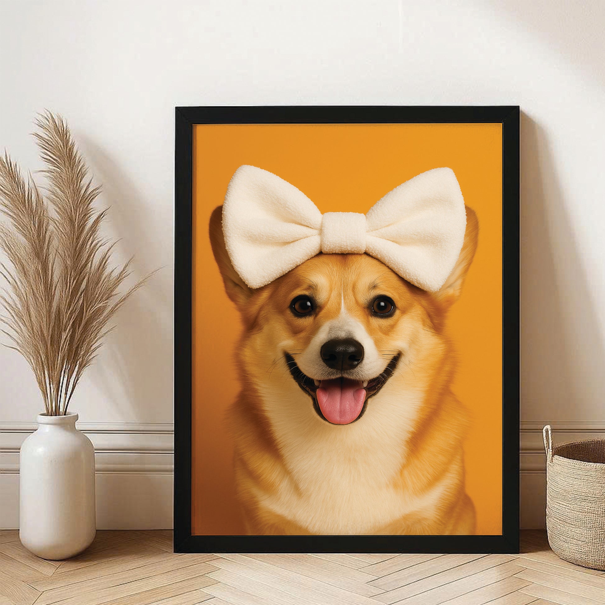 Custom Photo Dog Bathroom Style 37 Canvas Framed Wall Art Gift For Dog Lovers