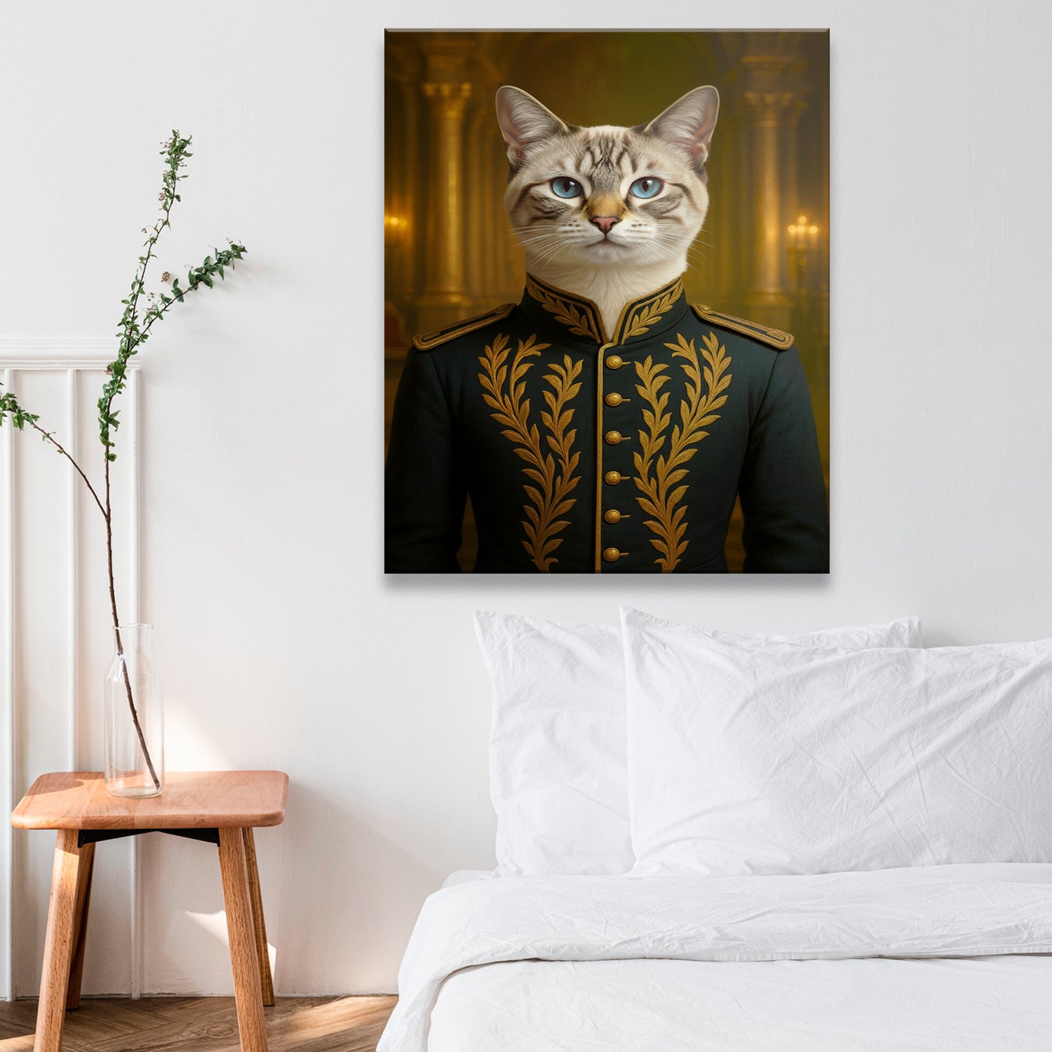 Custom Photo Cat Royal Style 10 Canvas Gift For Cat Lovers