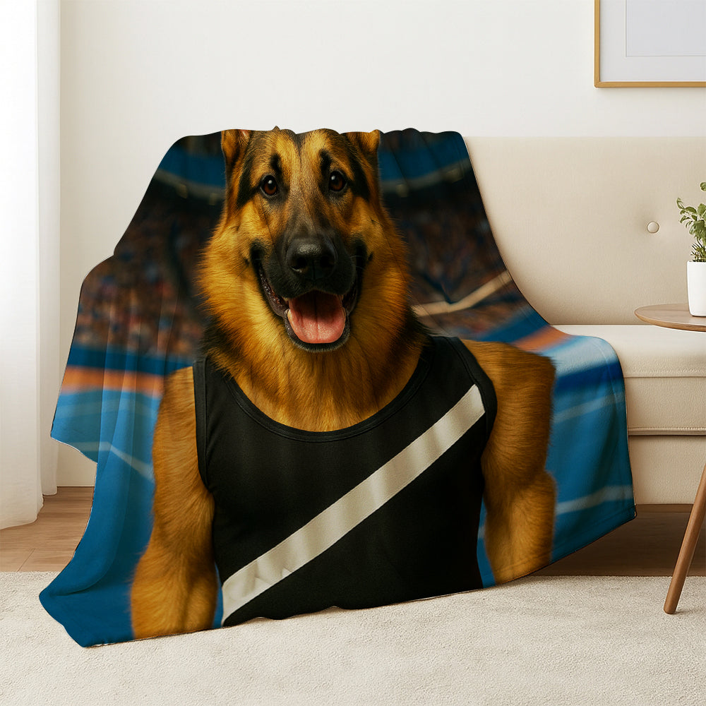 Custom Photo Gymnast Dog BlanketGift For Dog Lovers
