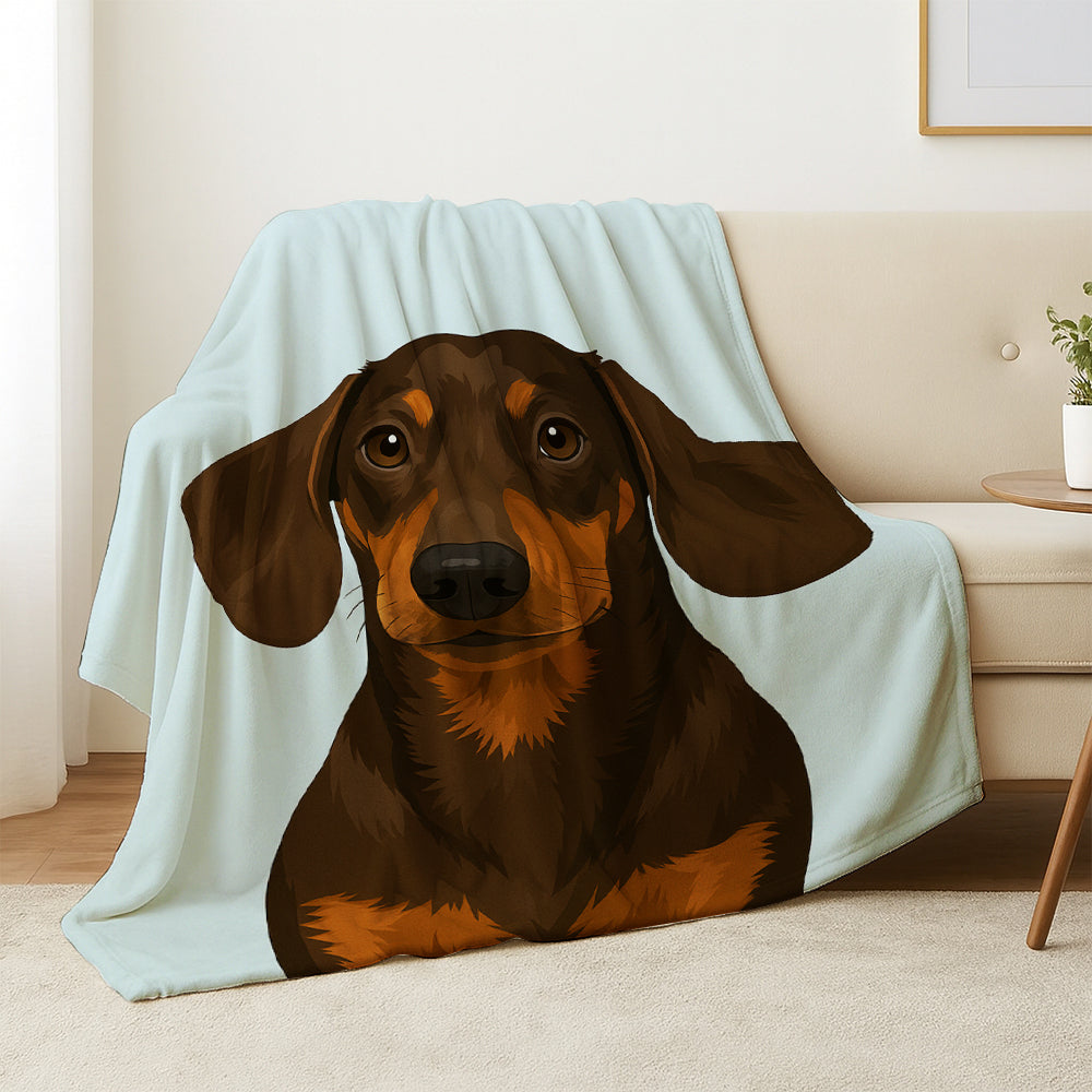 Custom Photo Minimalist Classic Dog BlanketGift For Dog Lovers