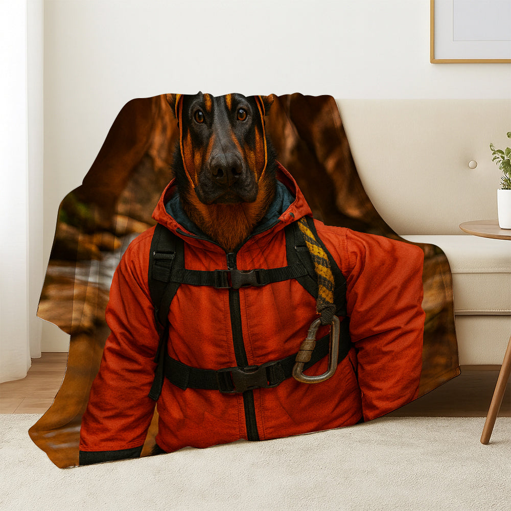 Custom Photo Canyoneering Slot Canyon Adventure Dog BlanketGift For Dog Lovers