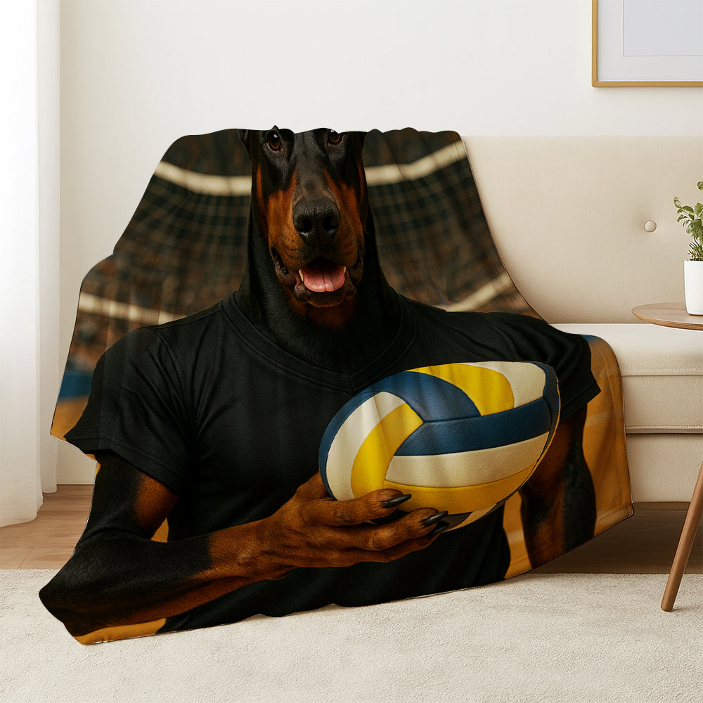 Custom Photo Volleyball Player Dog BlanketGift For Dog Lovers