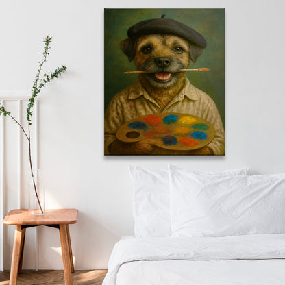 Custom Photo Artist Dog Canvas Gift For Dog Lovers