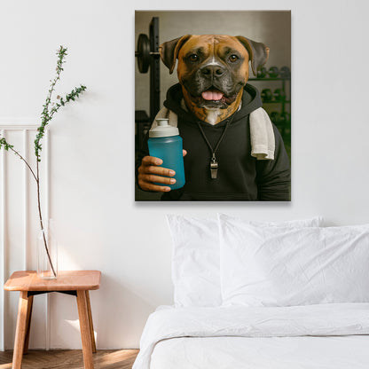 Custom Photo Personal Trainer Dog Canvas Gift For Dog Lovers