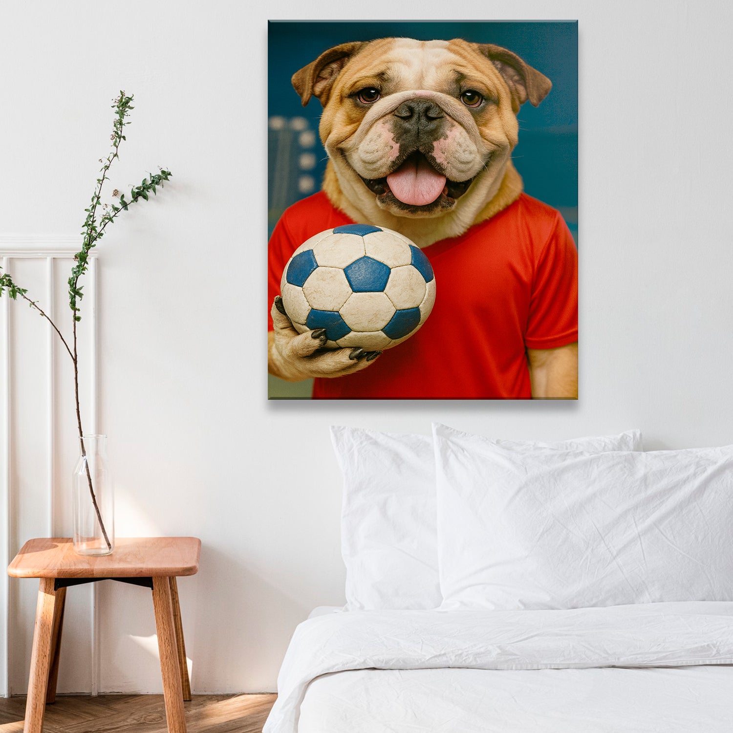 Custom Photo Handball Dog Canvas