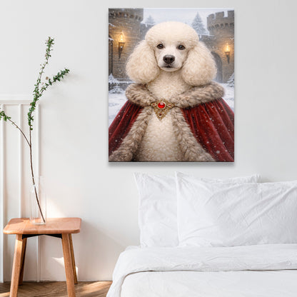 Custom Photo Winter King Royal Canvas Gift For Dog Lovers