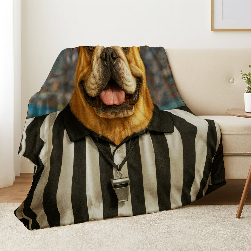 Custom Photo Referee Dog BlanketGift For Dog Lovers