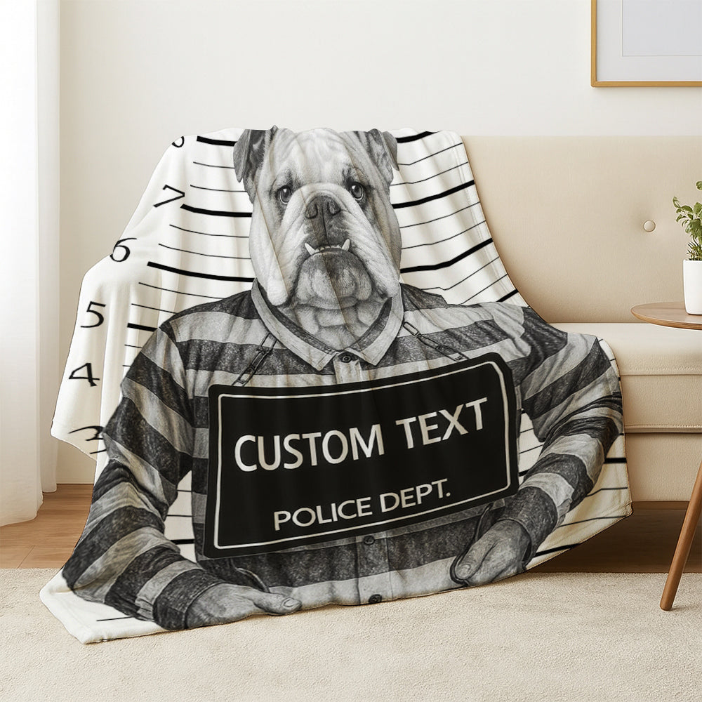 Custom Photo Dog Wanted By Pawlice Blanket Gift For Dog Lover