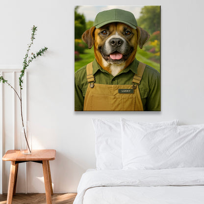 Custom Photo Gardener 2 Dog Canvas Gift For Dog Lovers