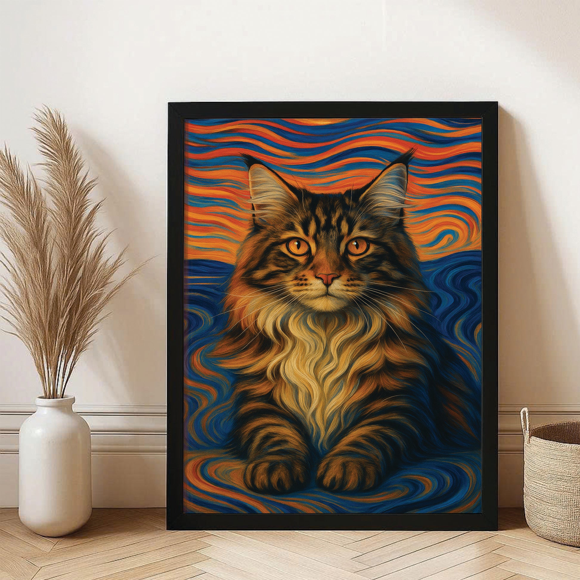 Custom Cat Portrait Expressionist Art