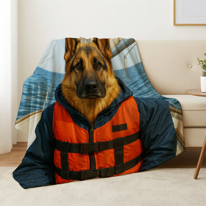 Custom Photo Sailor Dog BlanketGift For Dog Lovers