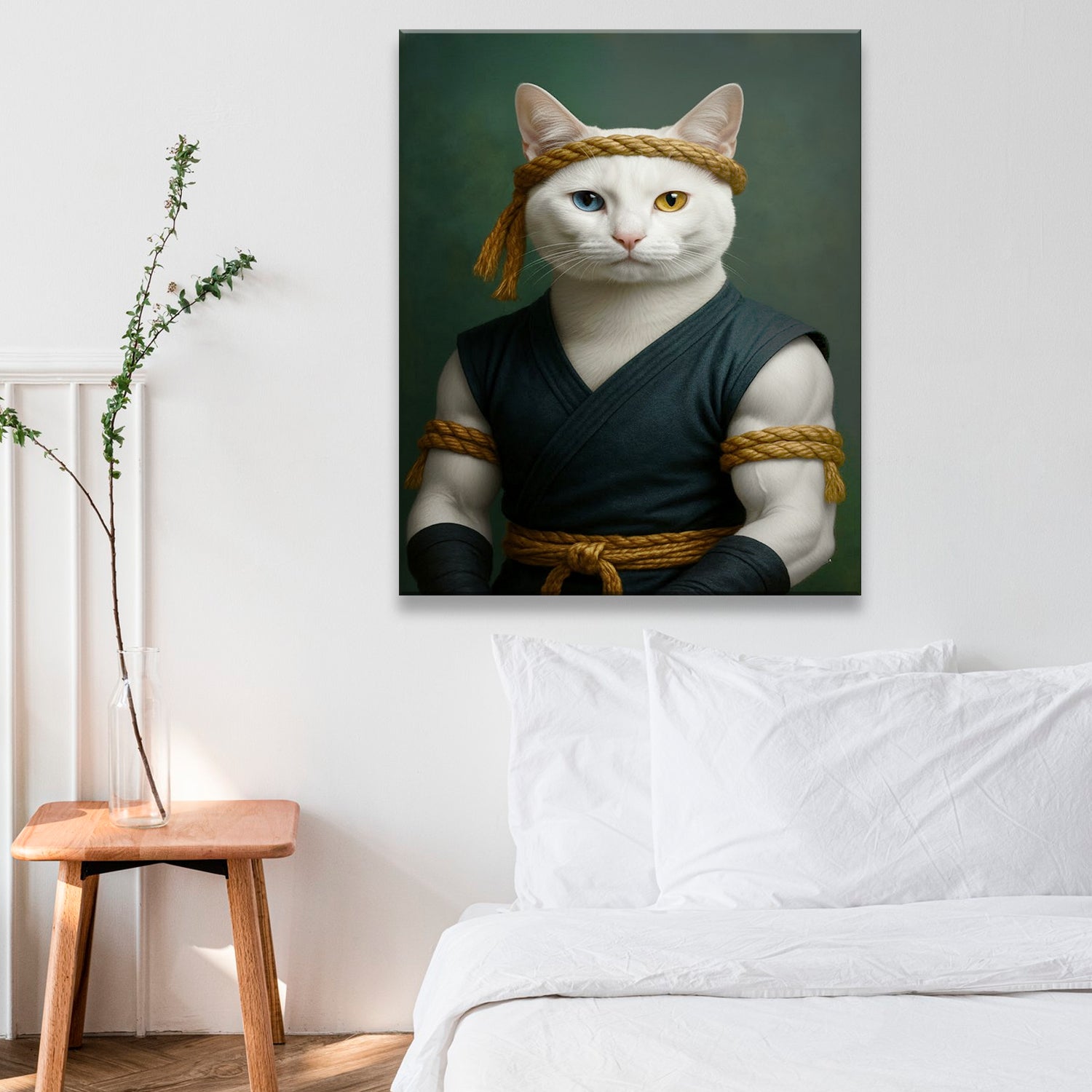 Custom Photo Fighter Warrior Art Canvas Canvas Gift For Canvas Lovers