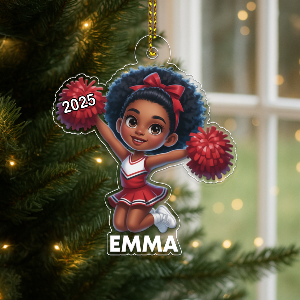 Custom Name Cheerleade Xmas Acrylic Ornament Christmas Gift