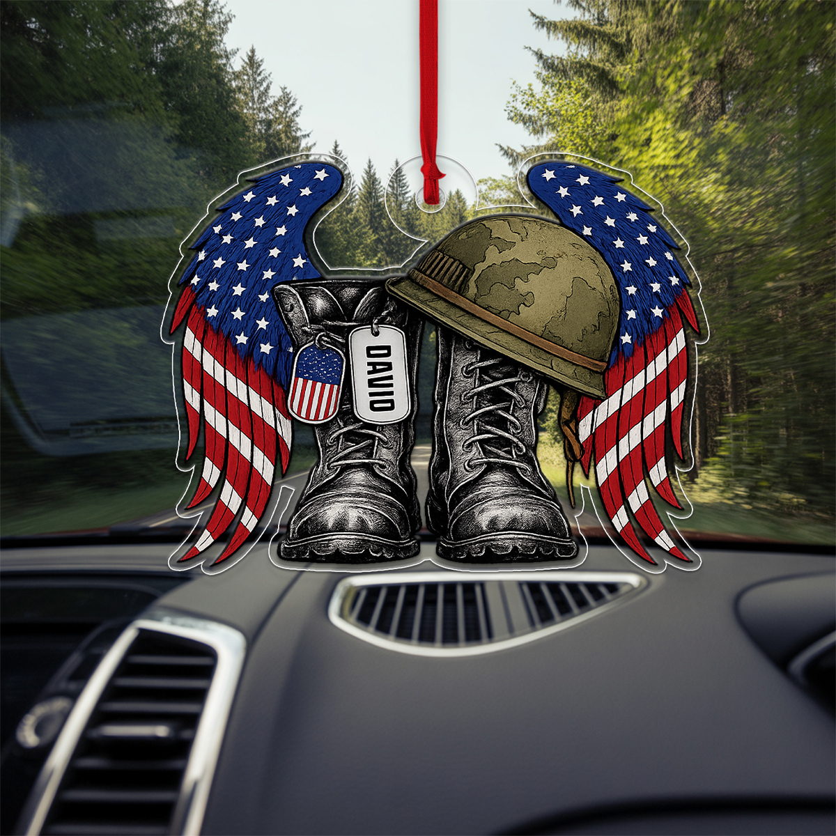 Veteran Amry USA Flag