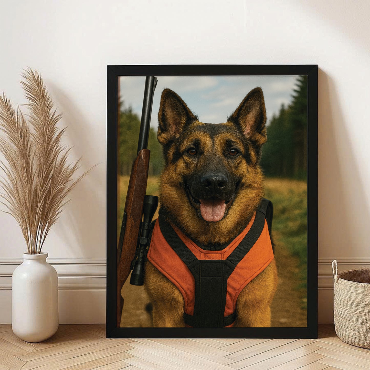 Custom Photo Hunter Dog Gift For Dog Lovers