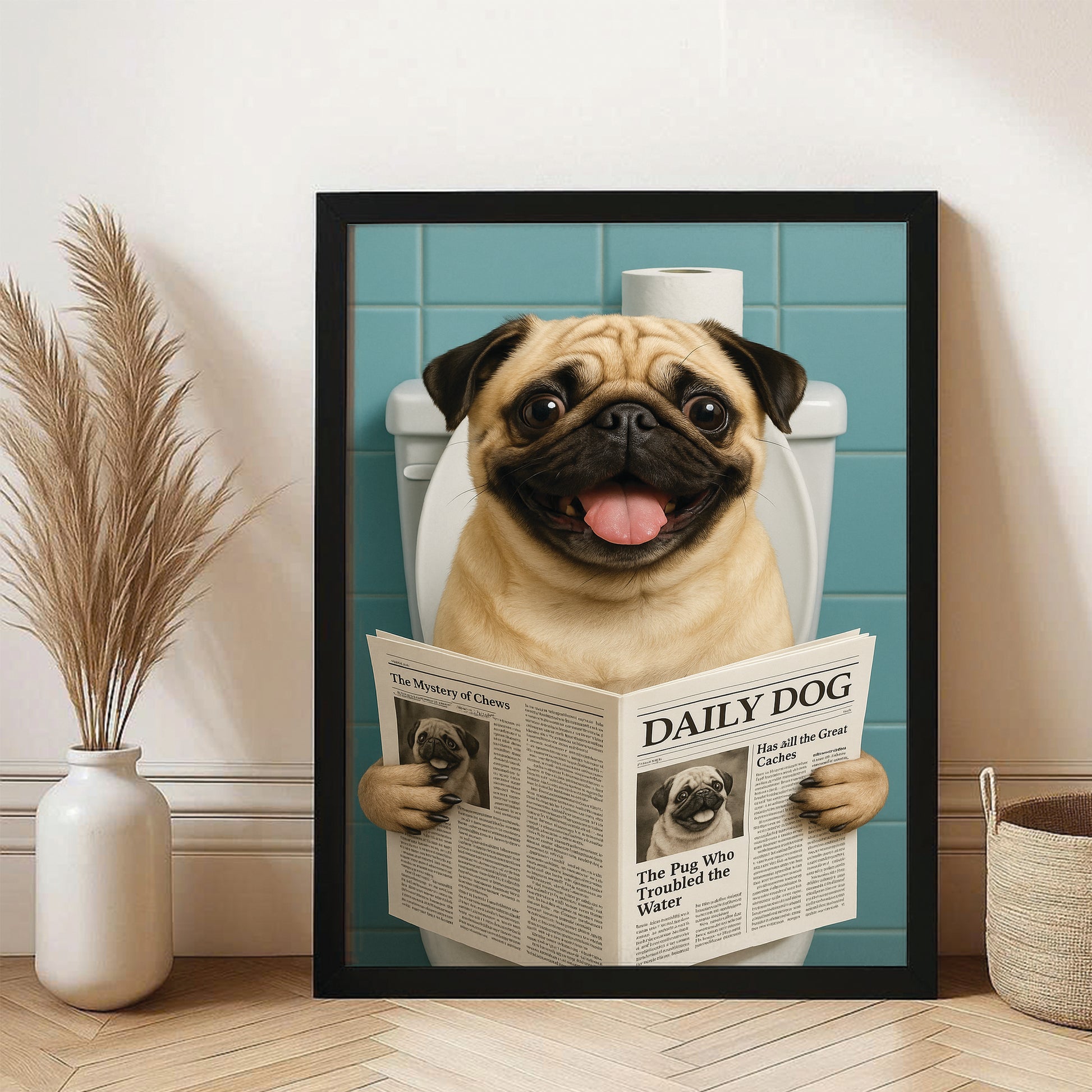 Custom Photo Dog Toilet Bathroom